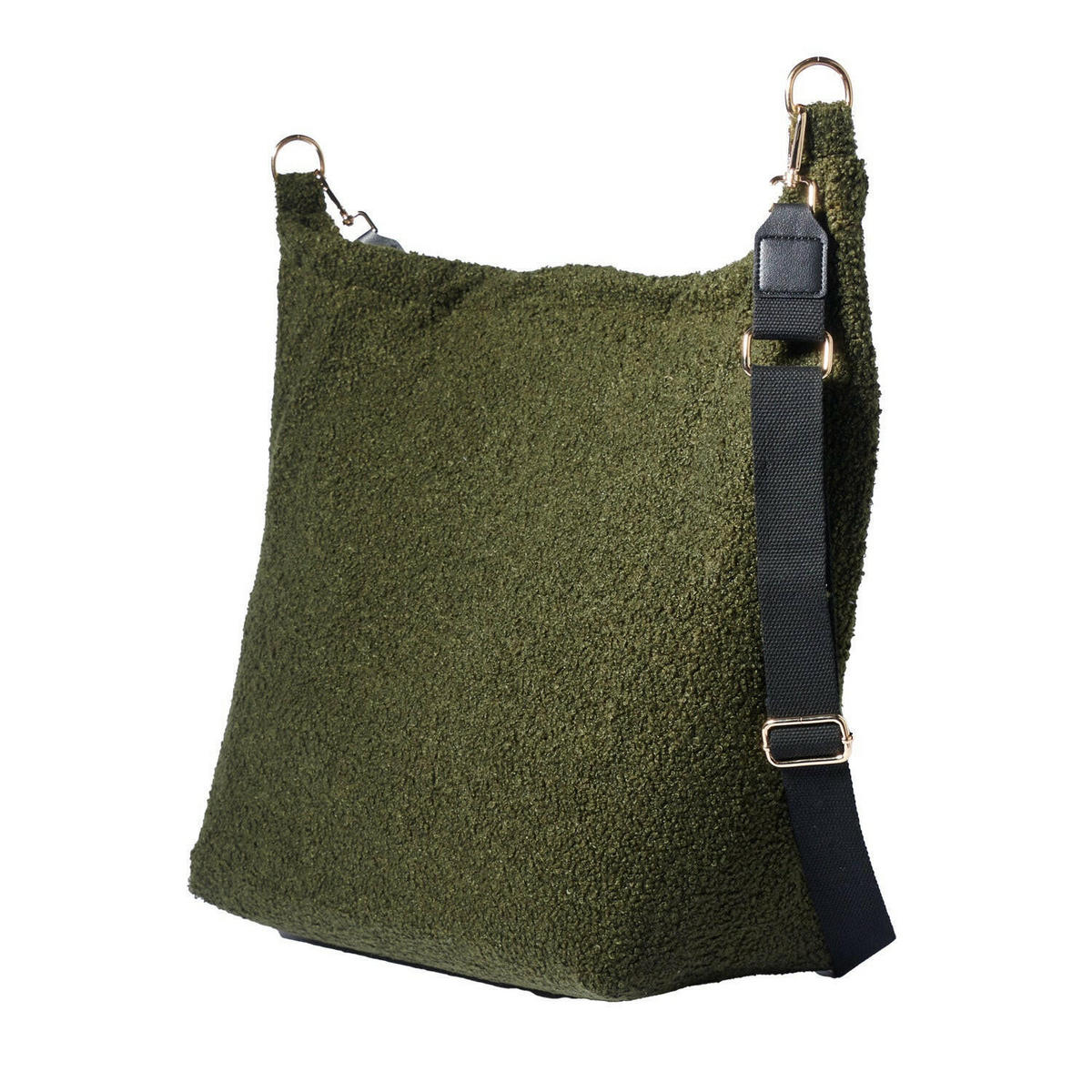 MOM Bag Teddy Bouclé Olive - Olivgrün, Textil (60/10/45cm) - nordic coast company