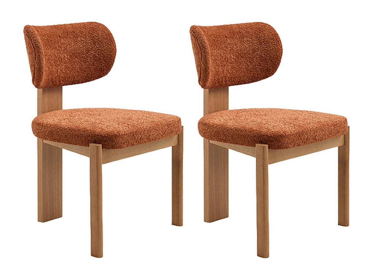 STUHL - 56 cm x 60 cm - holz - terracotta Wilana - Terracotta, Holz/Holzwerkstoff (56/85/60cm) - Vente-Unique