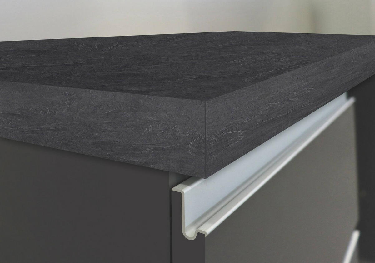 KÜCHENINSEL Anthrazit, Schiefer 90/160/90 cm - Schwarz, Holzwerkstoff (160/90/90cm) - DMORA