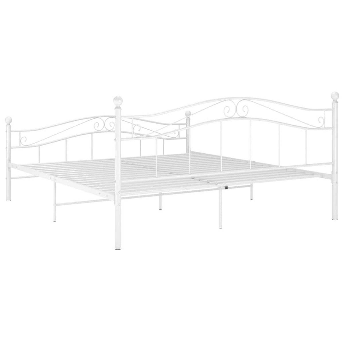 BETT Weiss Metall 140/200 Cm - Weiß, Holz (140/200cm) - vidaXL