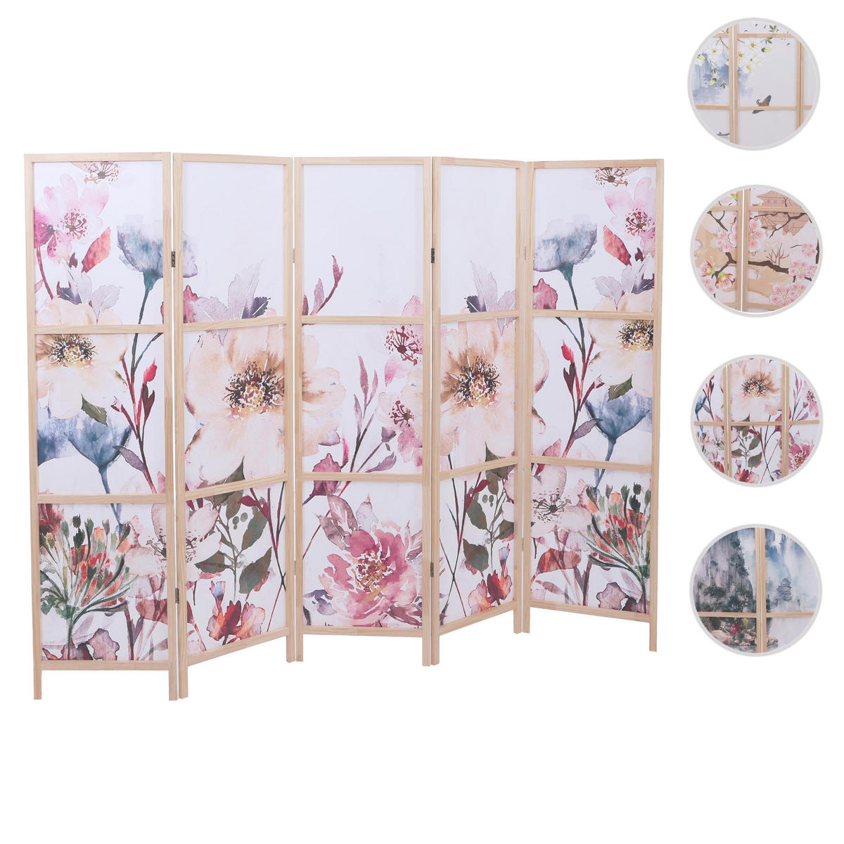 PARAVENT Multicolor - Multicolor, Holz (227/170/2cm) - MCW