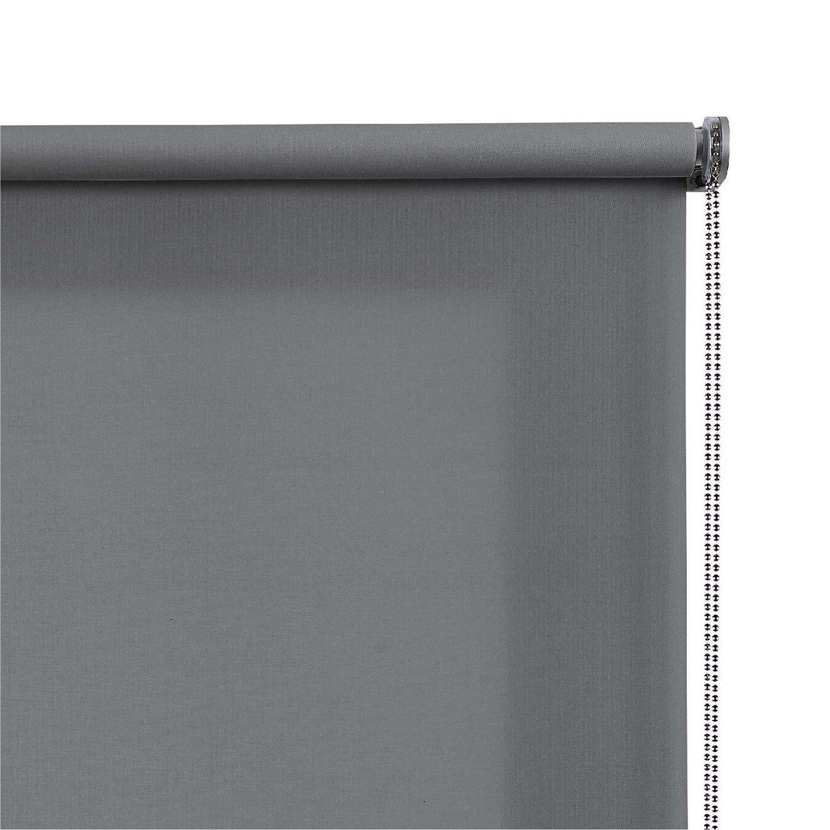 ROLLO| Grau, 200 cm x 250 cm - Dunkelgrau, Kunststoff (200/250cm) - STORESDECO