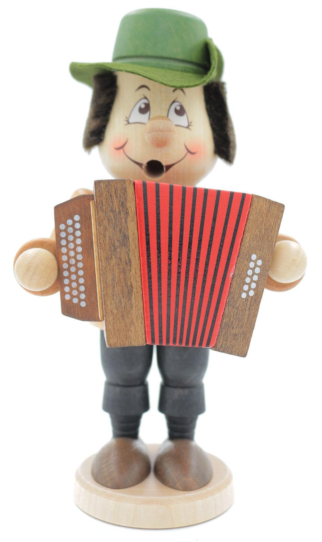 RAUCHFIGUR Wichtel m. Fuss Musiker 16,5 cm - Multicolor, Holz (9/16.5/0.1cm)