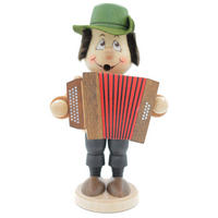 RAUCHFIGUR Wichtel m. Fuss Musiker 16,5 cm - Multicolor, Holz (9/16.5/0.1cm)