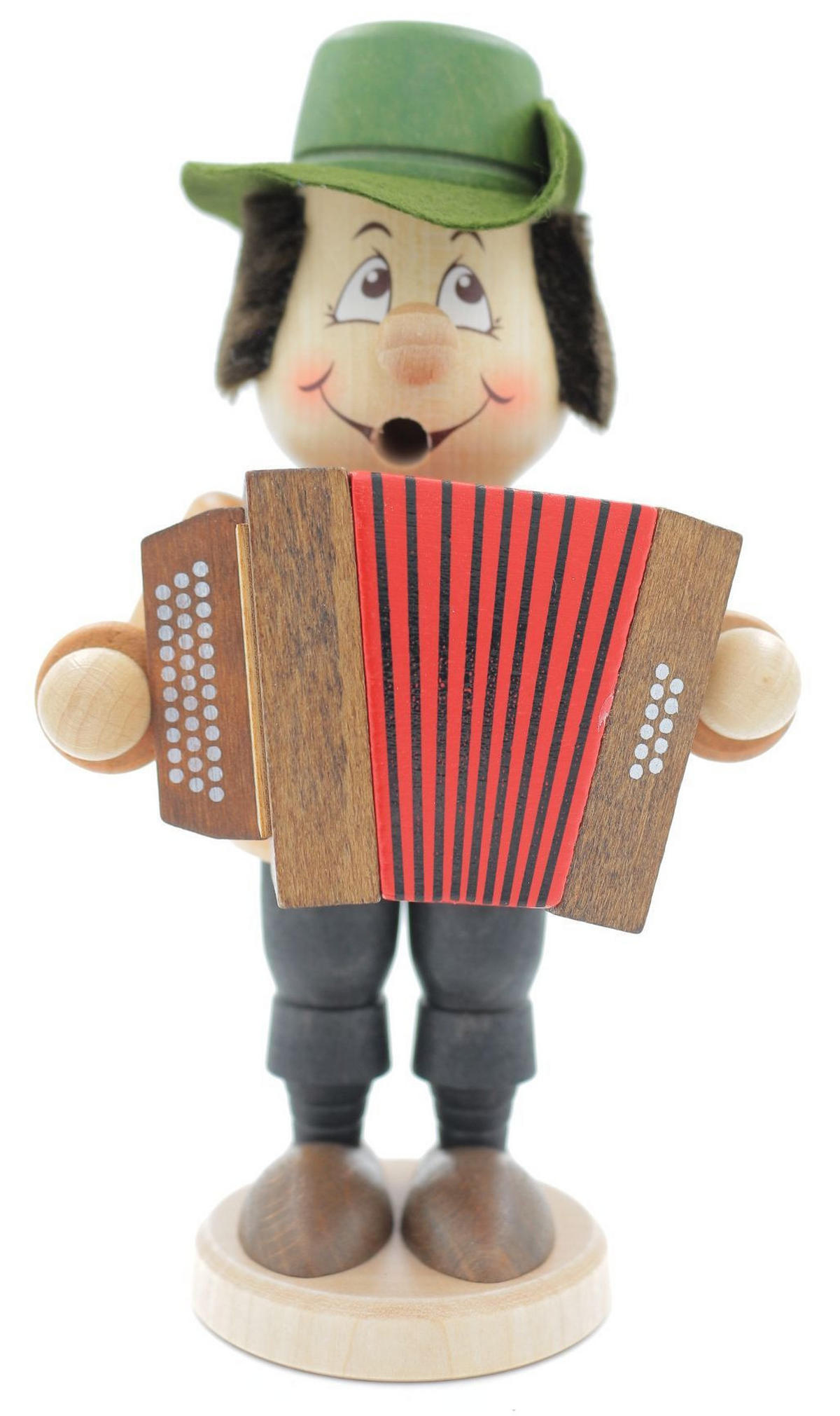 RAUCHFIGUR Wichtel m. Fuss Musiker 16,5 cm - Multicolor, Holz (9/16.5/0.1cm)