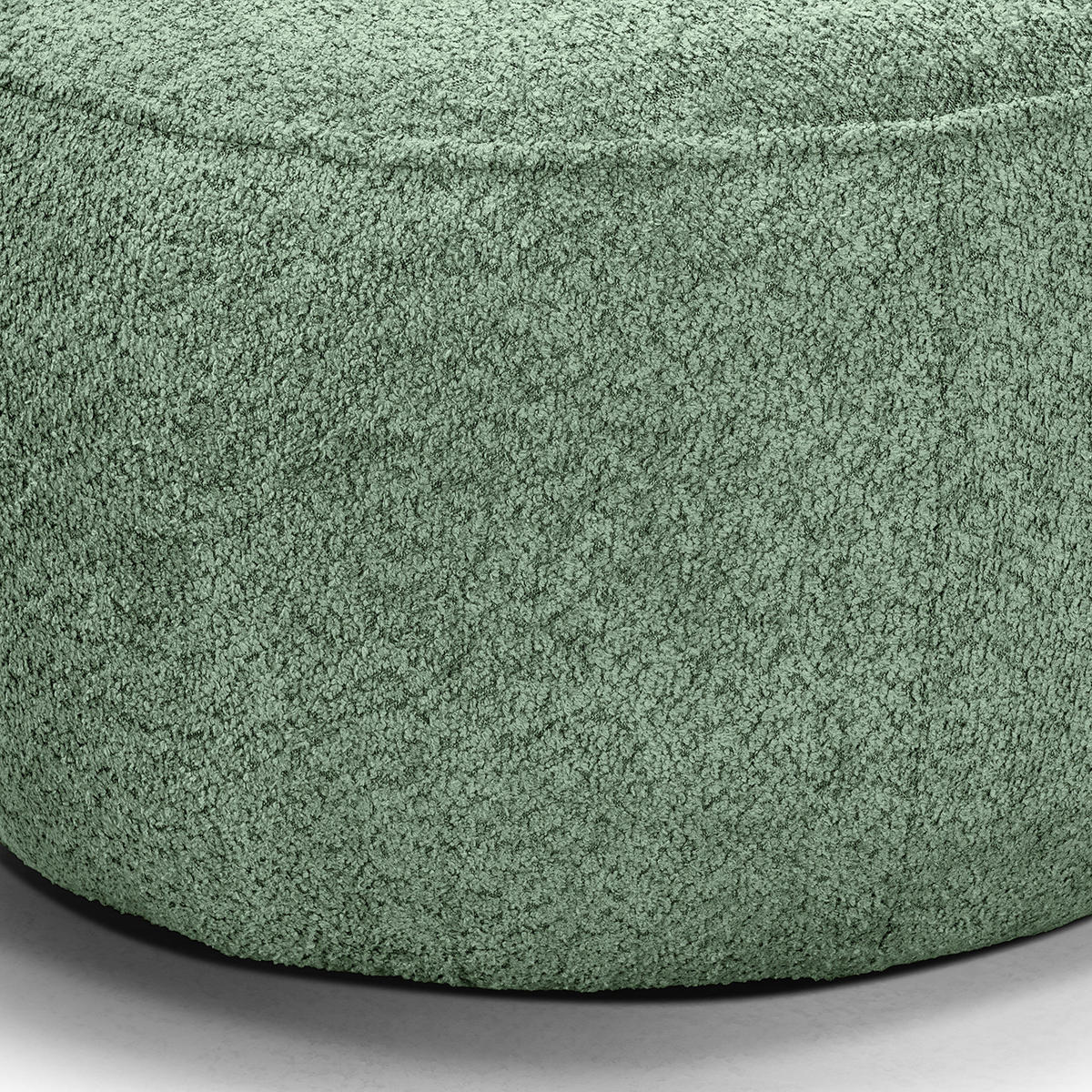 POLSTERHOCKER - Pastellgrün/Schwarz, Kunststoff/Textil (59/45/59cm) - home24