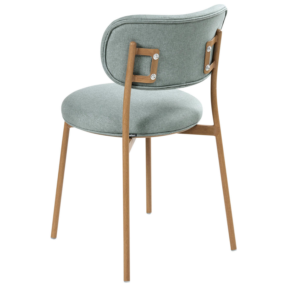 ÉTKEZŐSZÉK 2 darabos Szett Mentazöld Casey - barna/mentazöld, textil (43/76/50cm) - Beliani