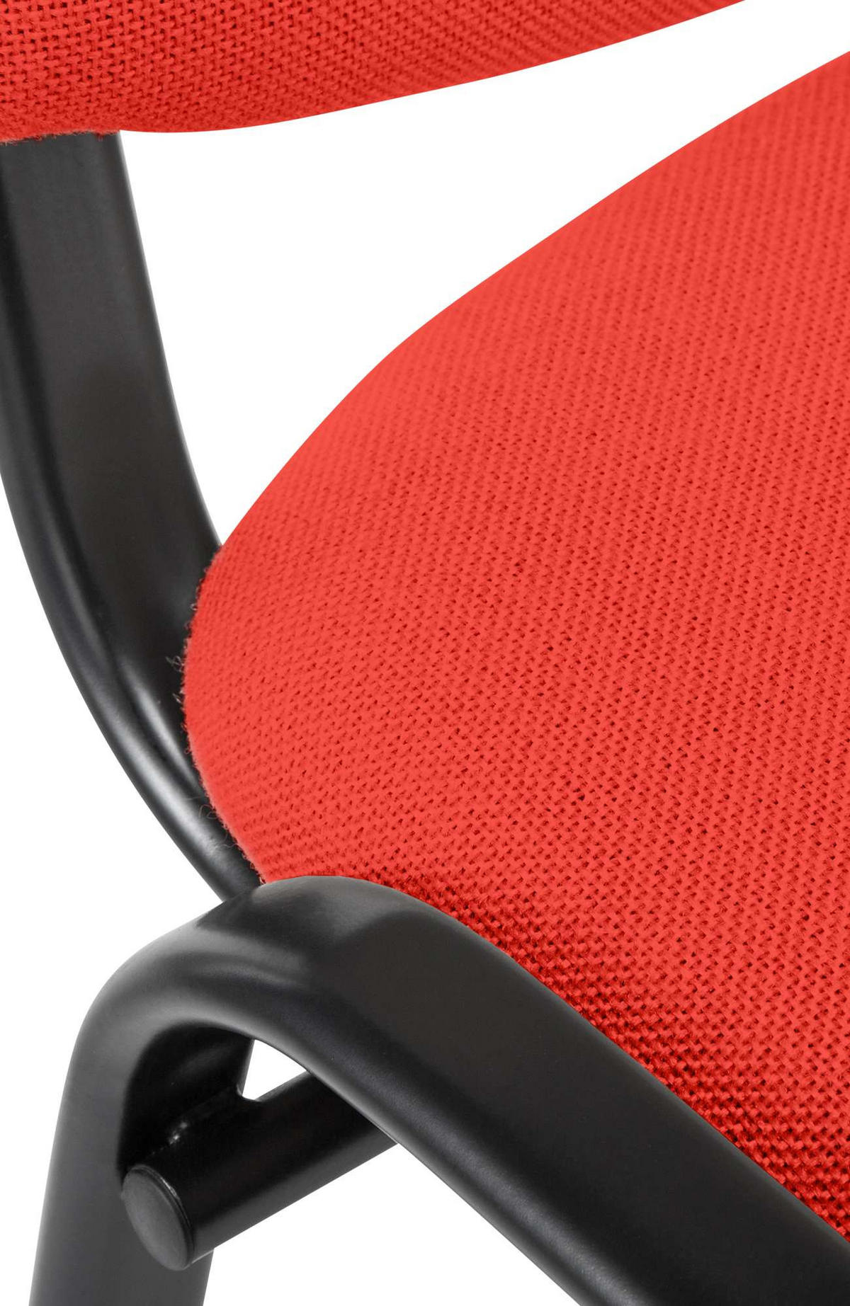 BESUCHERSTUHL Stoff rot - Rot, Textil/Metall (53/83/53cm) - CLP