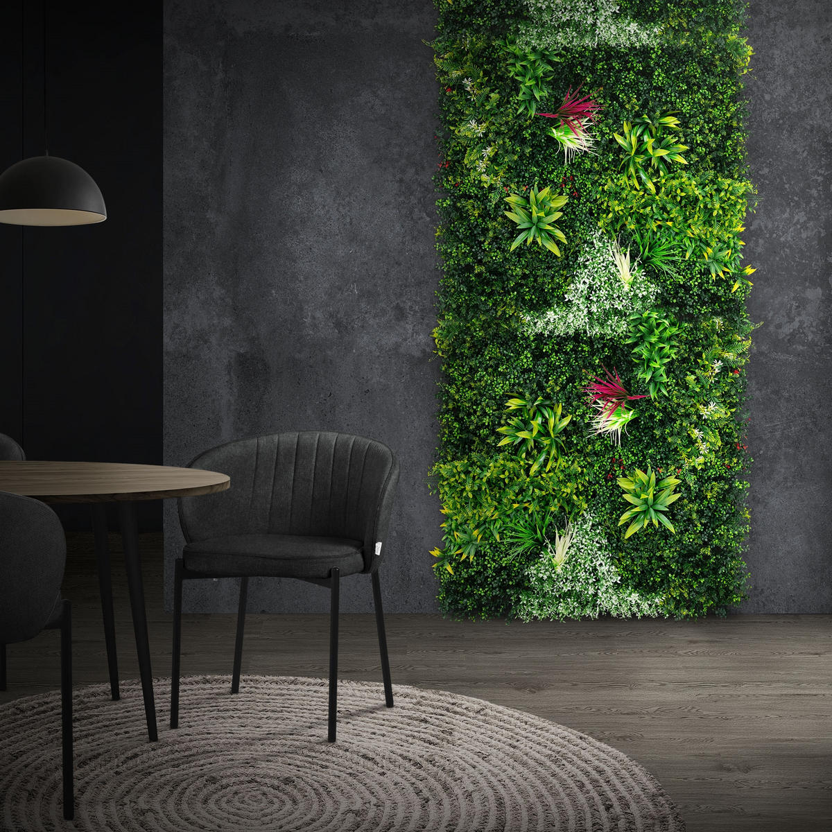 KUNSTPFLANZEN WANDPANEEL Tropical Glow 100x100 cm Grün aus Kunststoff - Dunkelgrün, Kunststoff (100/100/16cm) - ECD-Germany