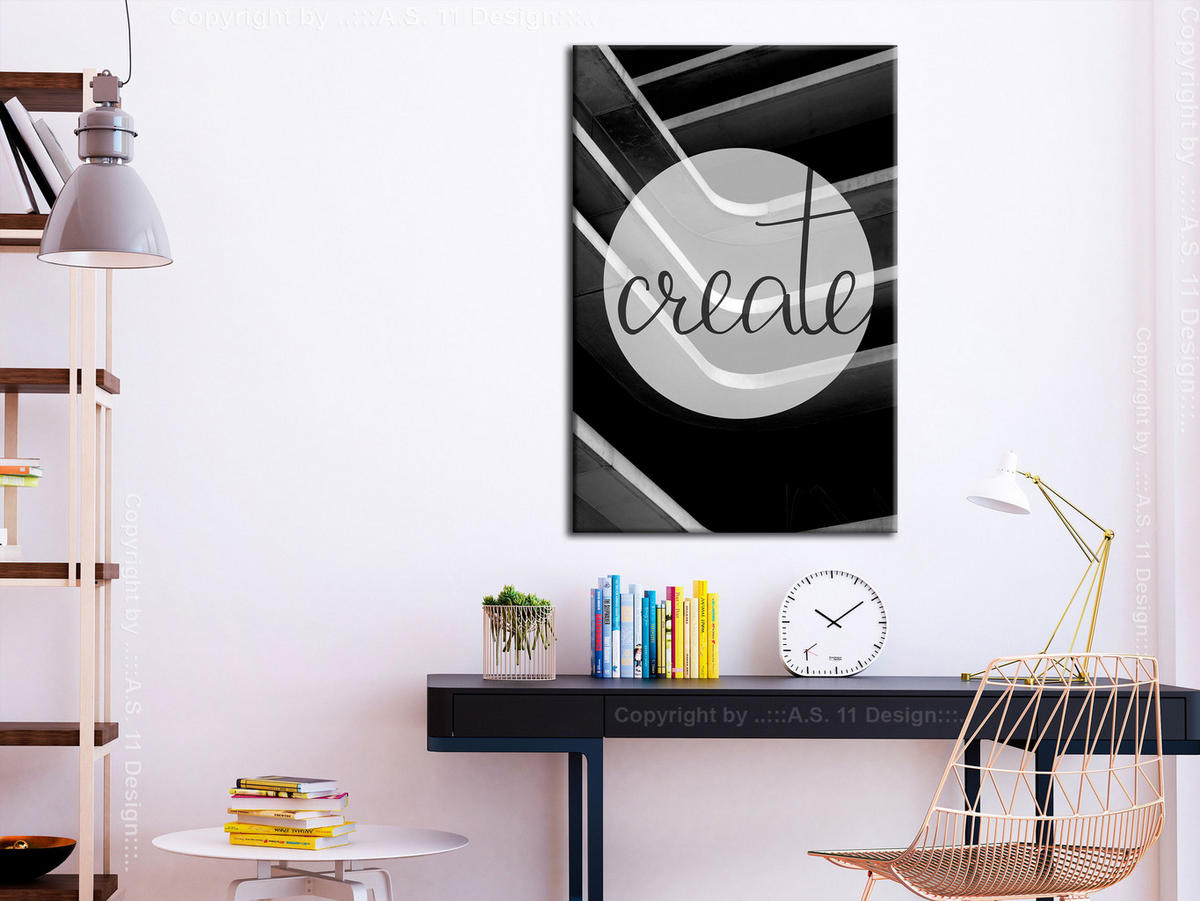 KUNSTDRUCK Schwarz-Weiß 40/60 cm - Schwarz, Textil (40/60cm) - KUNSTLOFT