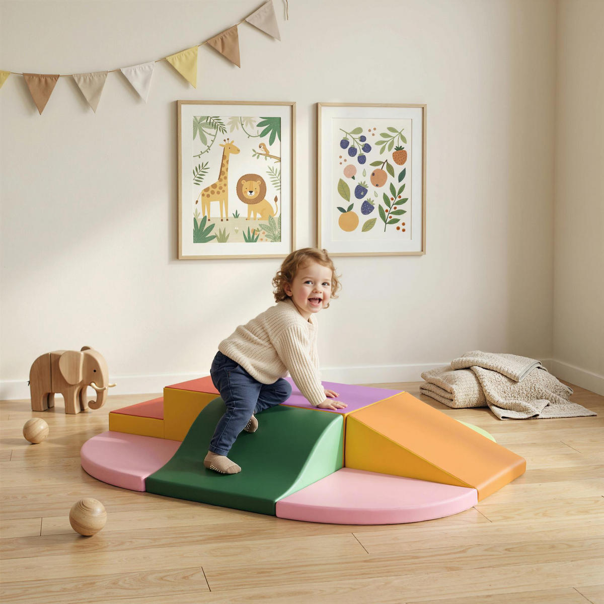 BAUSTEINE DE-18194 6 XL-Motorikmodule, EPE-Schaum Bunt - Multicolor, Kunststoff (100/150cm) - ComfortXL