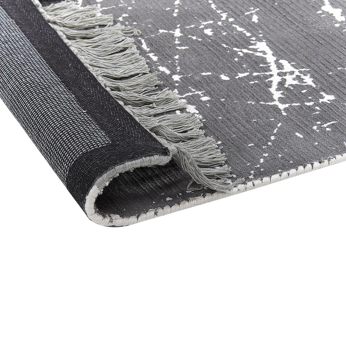 KURZFLOR-TEPPICH Hanli 230/160 cm - Grau, Naturmaterialien (160/230cm) - Beliani