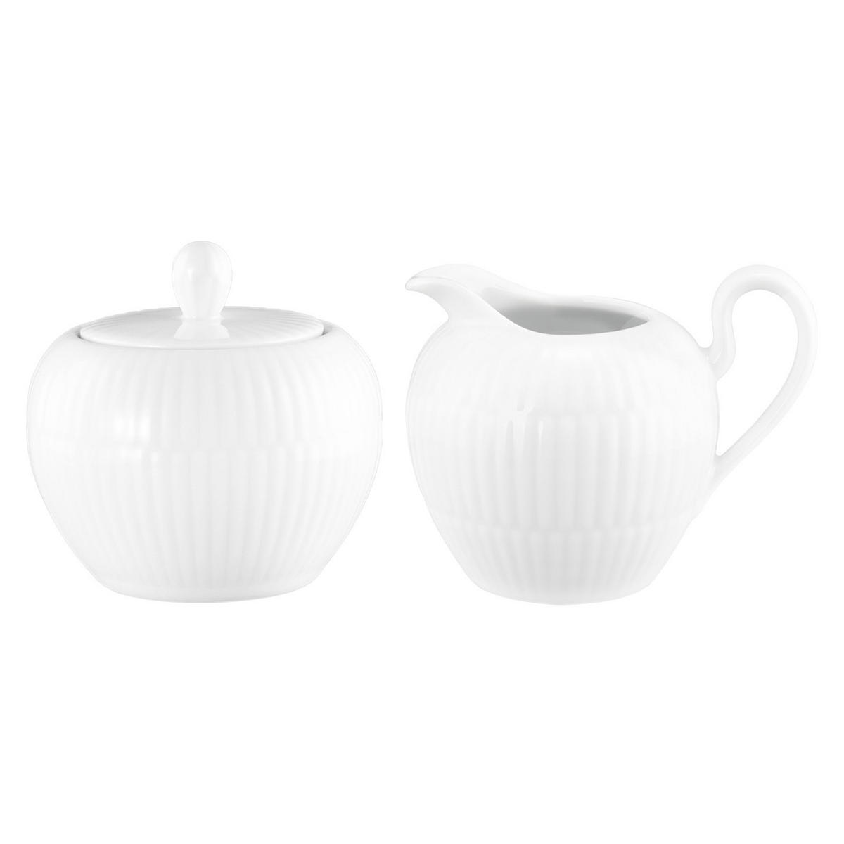 MILCH- & ZUCKER-SET Amina Weiß 2er Set - Weiß, Keramik (1/1cm) - Seltmann Weiden