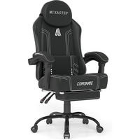 GAMING Stuhl Ergonomisch mit Verstellbarer Rückenlehne Weiß - Schwarz, Kunststoff (50/128/52cm)