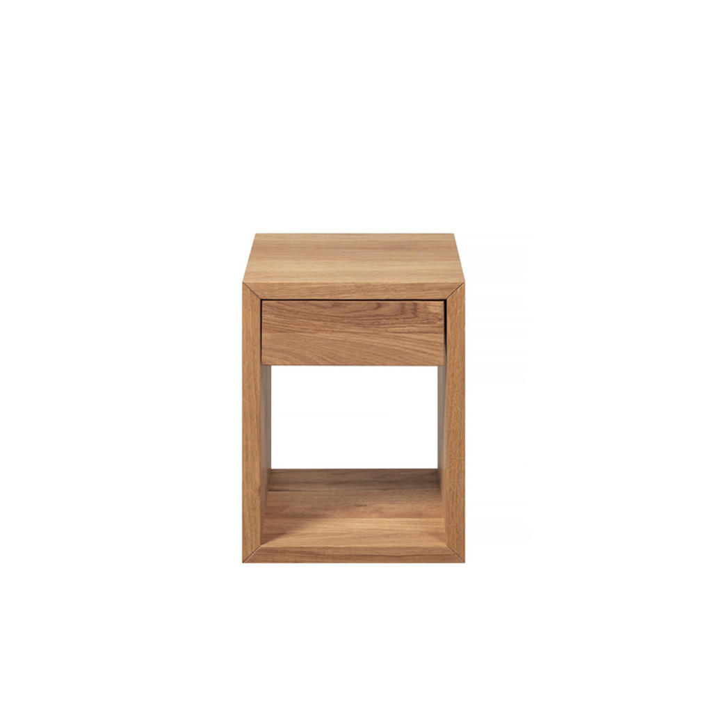 Thumbnail - Woodek Nachttisch, Eiche, Holz, Echtholz,Eiche, 30x39x30 cm, FSC 100%, Schlafzimmer, Nachttische