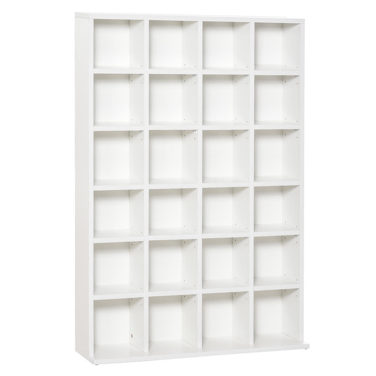 CD-REGAL DE-14420 für 456 CDs/336 DVDs, verstellbare Böden Weiß - Weiß, Holzwerkstoff (20/130.5/89cm) - ComfortXL