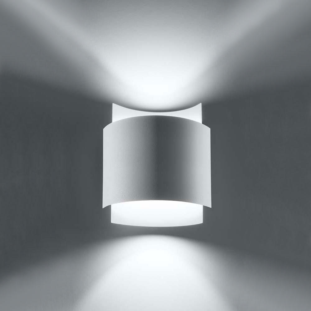 LED WANDLEUCHTE Impact Stahl Weiß - Weiß, Metall (22/11/23cm)