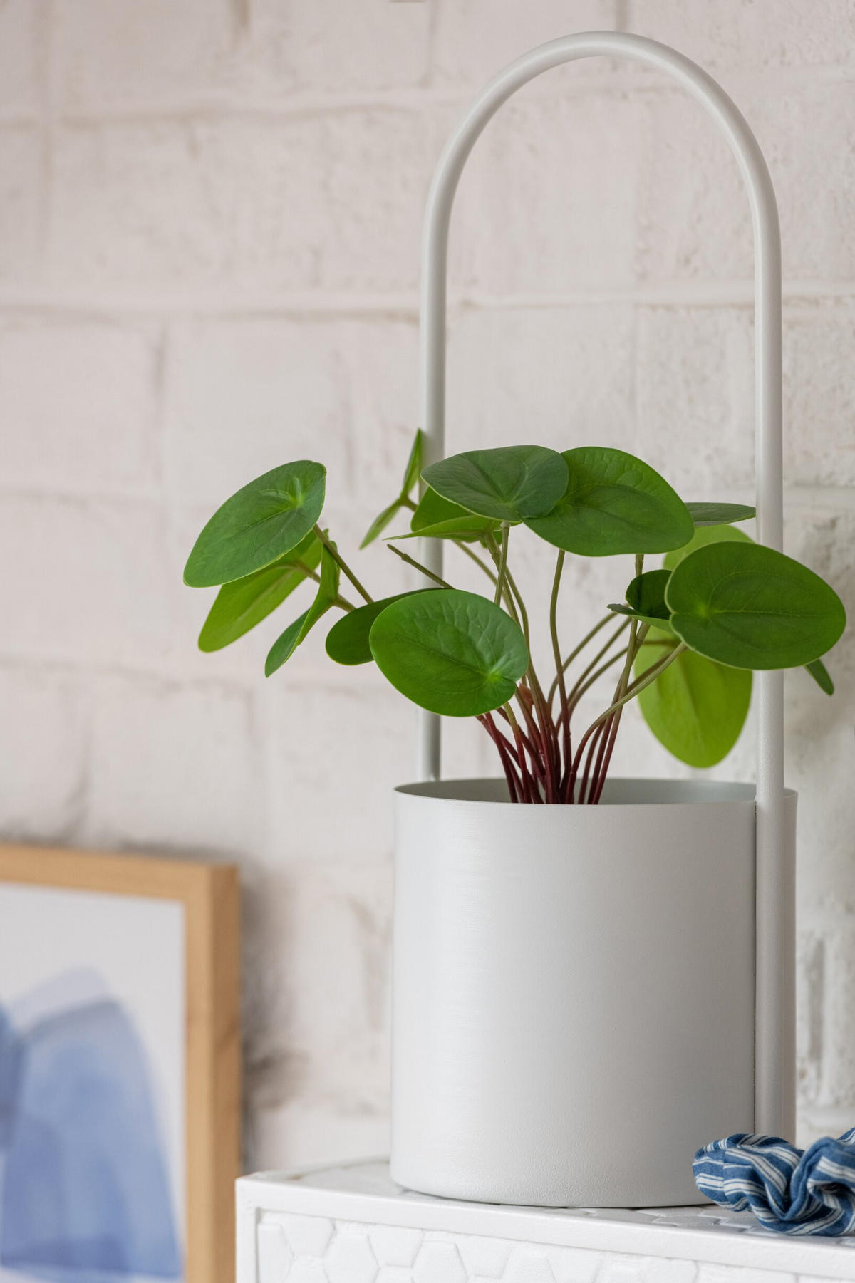 BLUMENTOPF EISEN Weiß - Weiß, Metall (13/36cm) - J-Line