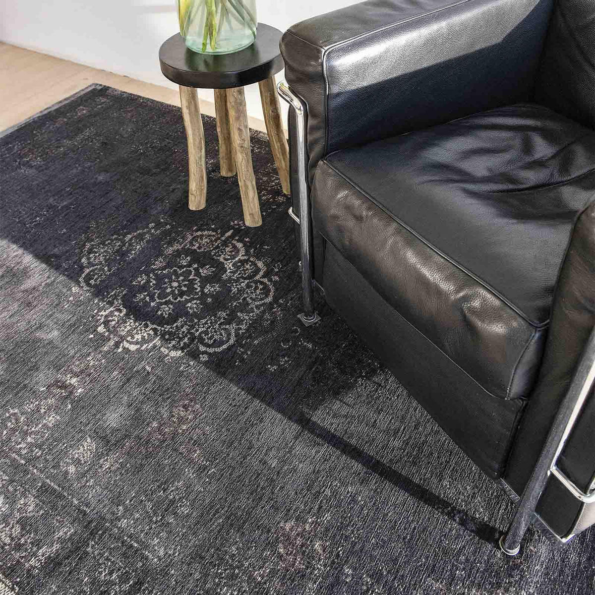 TEPPICH Flachgewebe BLACK STONE Schwarz 240 x 340 cm - Schwarz, Textil (240/340cm) - Novatrend
