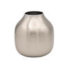 VASE Basit aus Eisen Silber klein Ø8/10 cm - Silberfarben, Metall (10cm) - LaLe Living