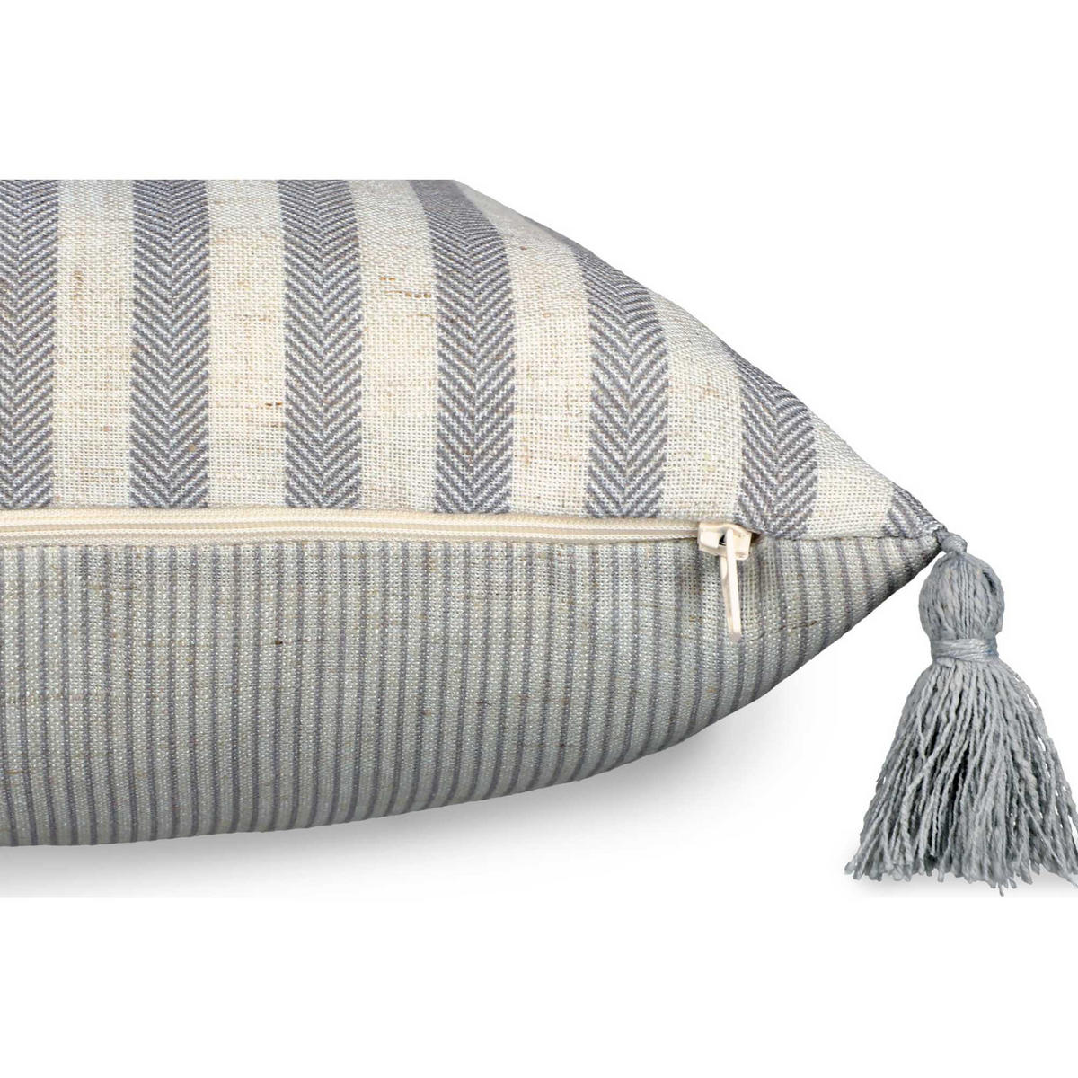 KISSENHÜLLE SW-Habit 38/38 cm  - Creme/Grau, Basics, Textil (38/38cm) - Esprit