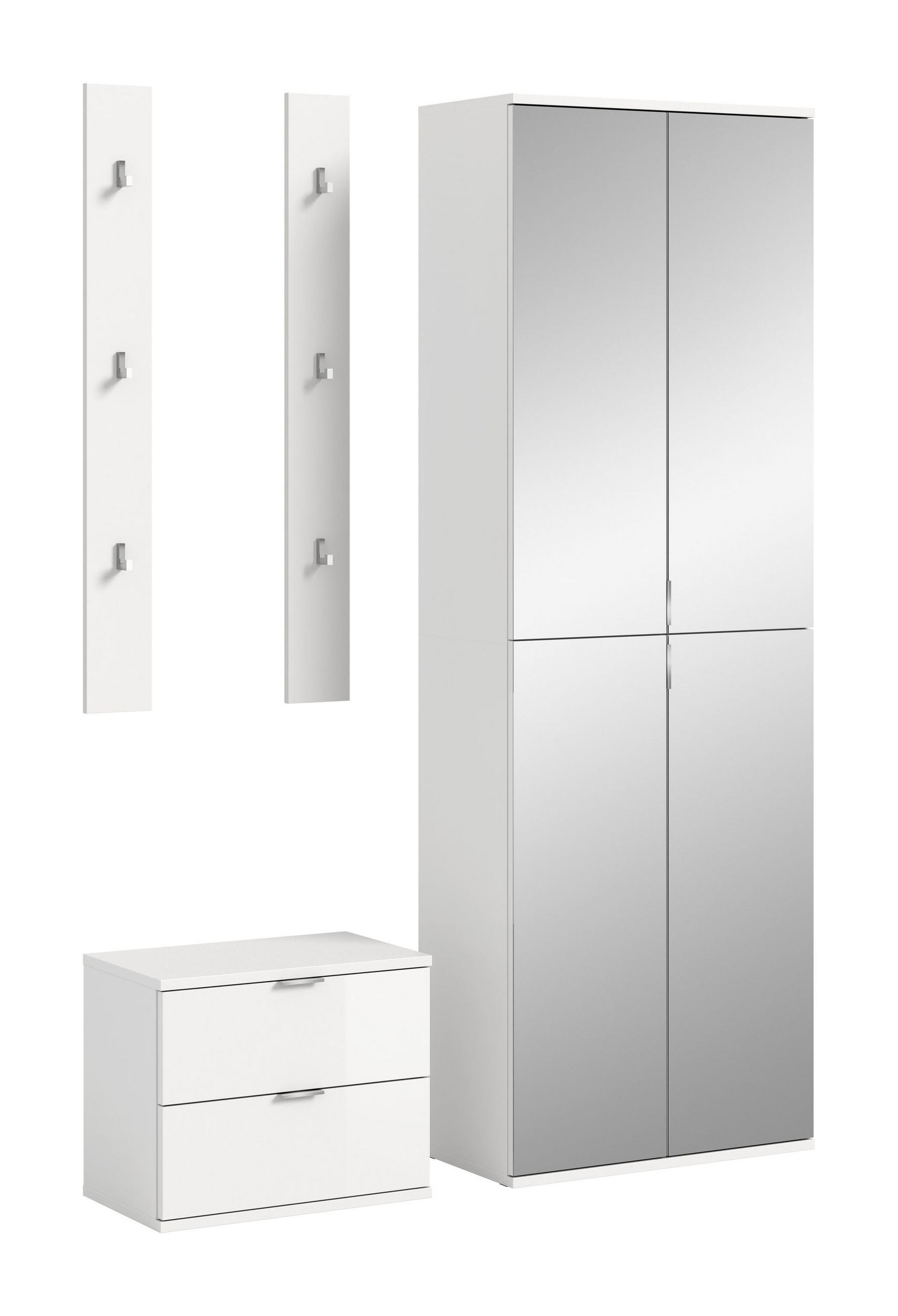 Homes & Jones Garderobe Weiß 128x191x37 cm