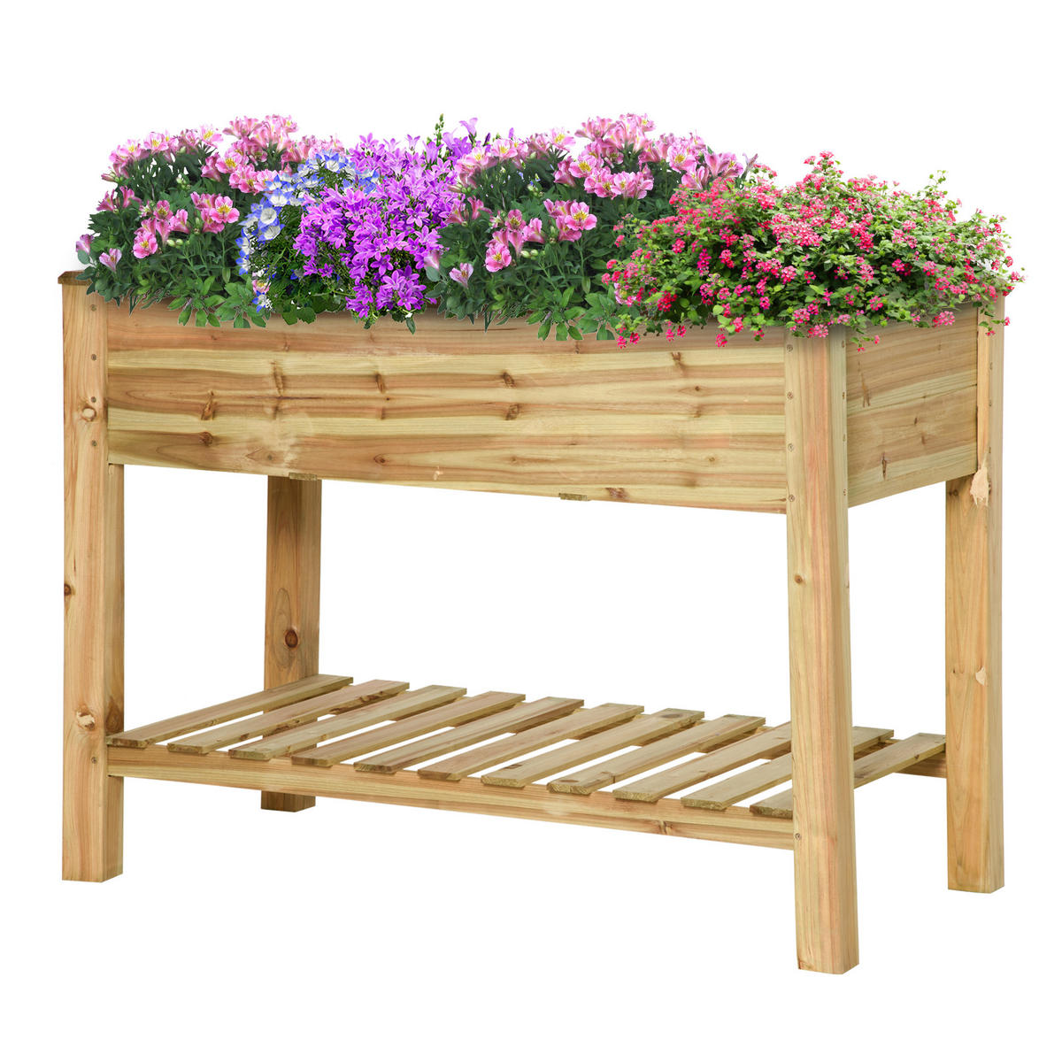 HOCHBEET DE-16047 mit integrierter Bewässerung Grün - Grün, Holzwerkstoff (91/76/51cm) - ComfortXL