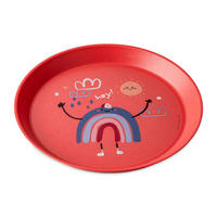 KINDERTELLER Dreams Organic red 20,5/20,5/2 cm - Rot, Kunststoff (20.5/2/20.5cm) - KOZIOL