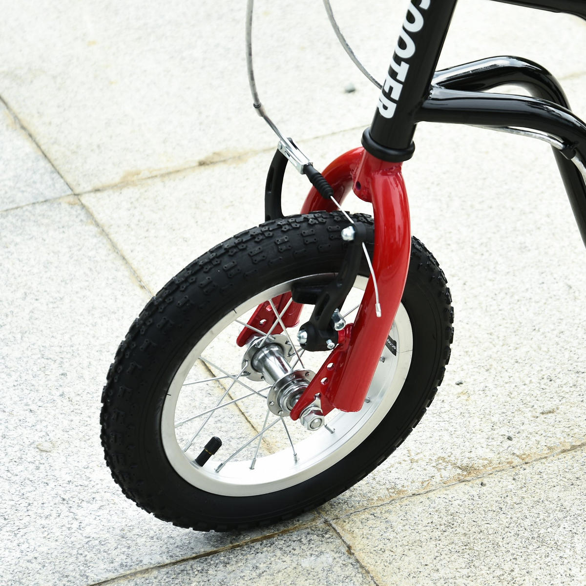 TROTTINETT Wyatt Rot 120/58/75-80 cm - Schwarz, Kunststoff/Metall (80/120/58cm) - Jamb