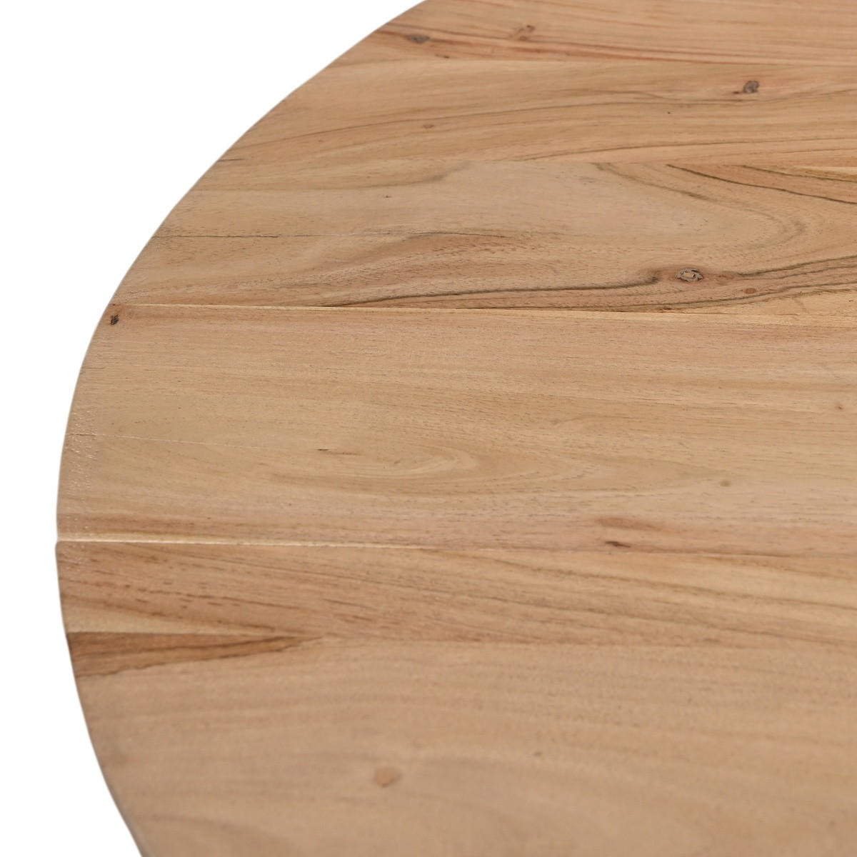 ESSTISCH rund aus Akazienholz 120cm, natürlich - Braun, Holz (120/120/76cm) - Giga Meubel