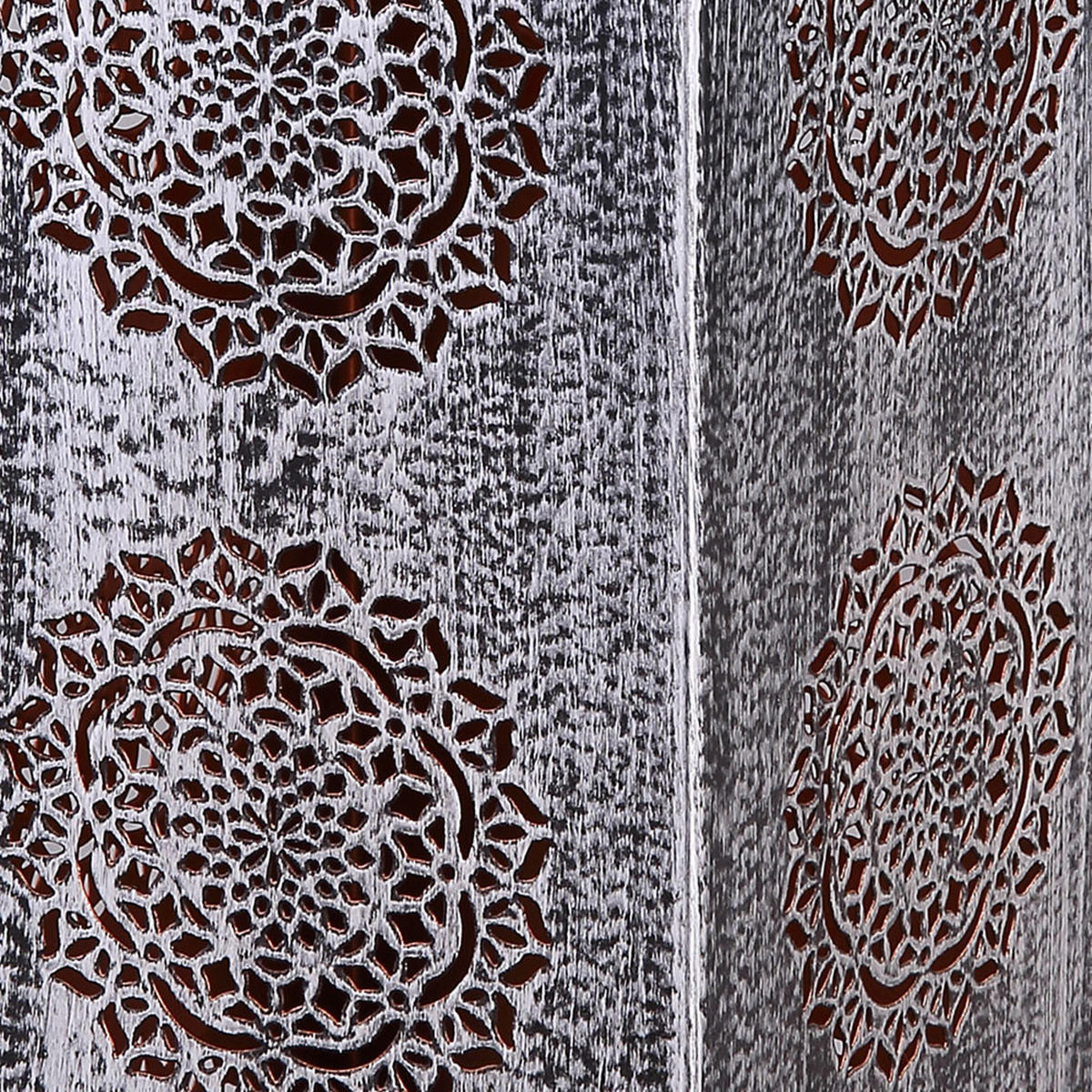 LED AUSSENLEUCHTE Silber Blumen Dekor 2er Set - Silberfarben, Metall (10.2/10.2/26cm)