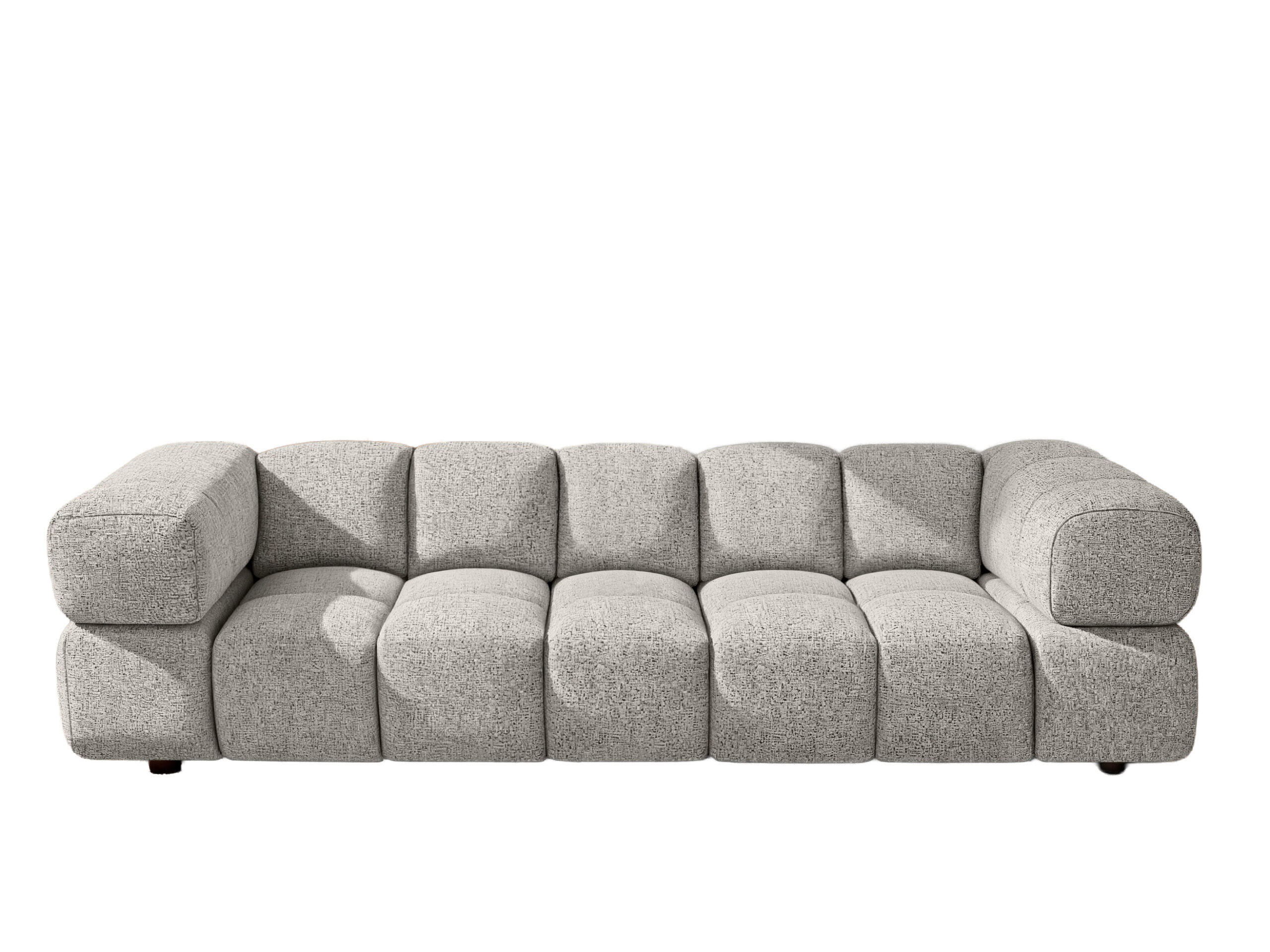 SOFA 4-Sitzer, Couch, Chenille Stoff Puente, Beige, Averro - Beige, Holz (280/70/96cm) - Kaiser Möbel