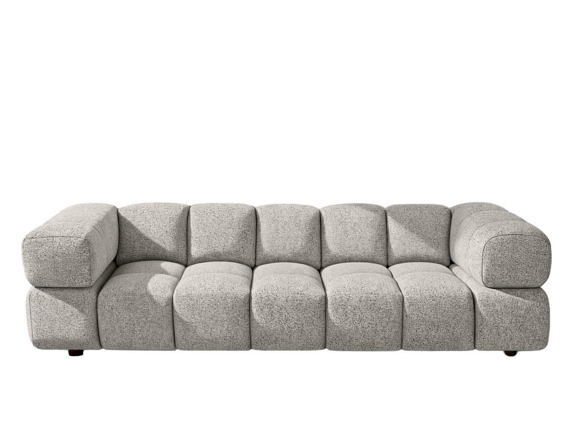 SOFA 4-Sitzer, Couch, Chenille Stoff Puente, Beige, Averro - Beige, Holz (280/70/96cm) - Kaiser Möbel