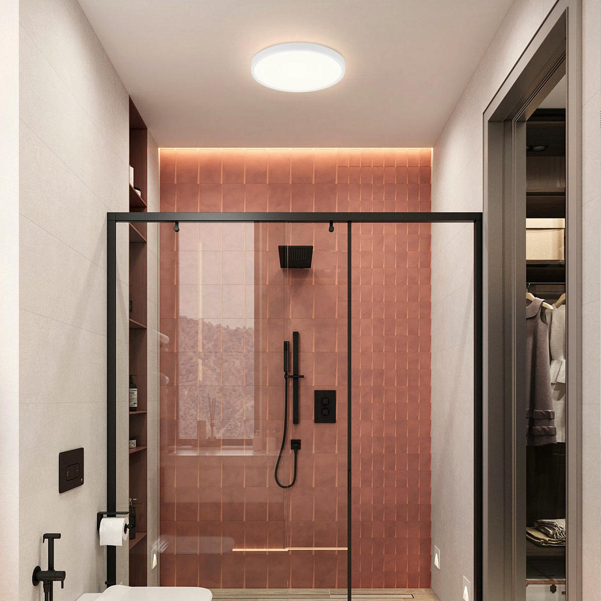 LED-DECKENLEUCHTE Berlin 22 cm - Weiß, Kunststoff (22/22/2.5cm) - Nettlife