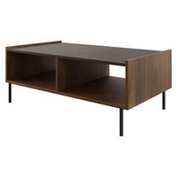 COUCHTISCH Tewos L97 - Nussbaumfarben/Schwarz, Holzwerkstoff/Metall (60/97/39cm) - MIRJAN24
