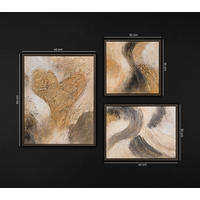 GEMÄLDE Blitz der Inspiration Schattenfugenrahmen Grau 3-teilig - Grau, Holz (80/60cm) - YS-art gallery