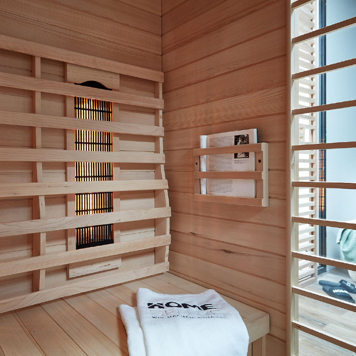 INFRAROTKABINE REDSUN DELUXE XXL - Braun, Holz (150/190/150cm) - Home Deluxe