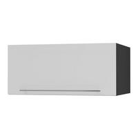 KLAPPHÄNGESCHRANK Kvantum W6B/80 Weiß Matt / Schwarz Matt 80 / 59 / 36cm - Schwarz/Weiß, Holz/Holzwerkstoff (80/36/59cm) - Feldmann-Wohnen