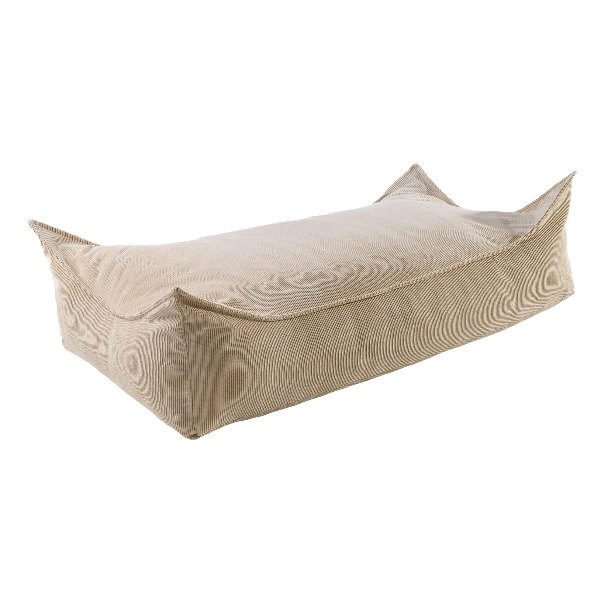 SITZPOUF für Kinder, Rechteckig, Kord, Sand - Beige, Textil (120/35/60cm) - MeowBaby