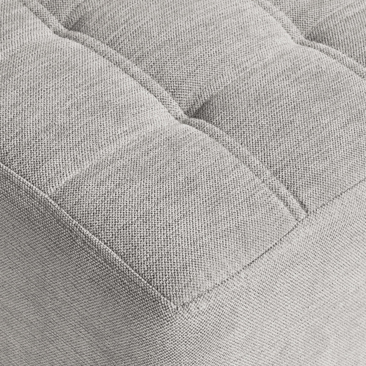 POUF Stoff Hellgrau Kansas - Hellgrau, Textil (38/39/38cm) - Beliani