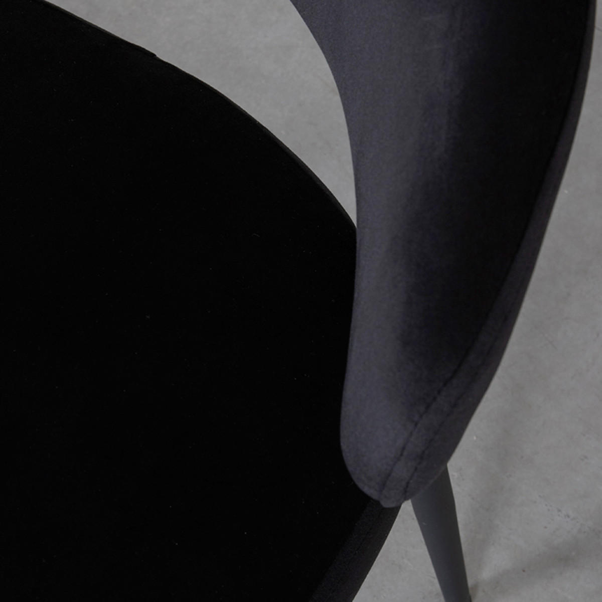 ESSZIMMERSTUHL Bliss Schwarz 55/56/76 cm 2er-Set - Schwarz, Textil (56/76/55cm) - LABEL51