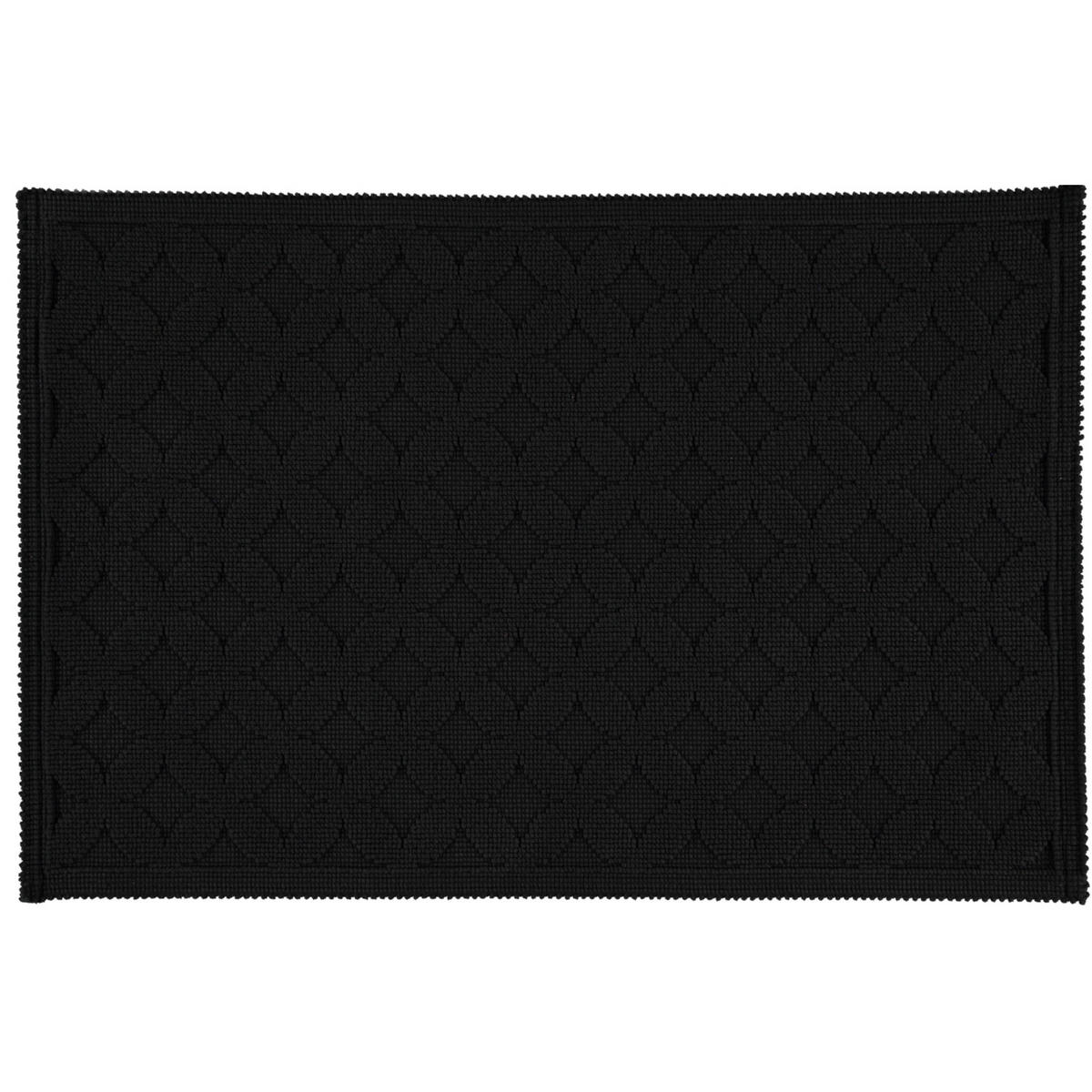 BADEMATTEN SEASIDE SCHWARZ - 15 - Schwarz, Textil (60/90cm) - Rhomtuft