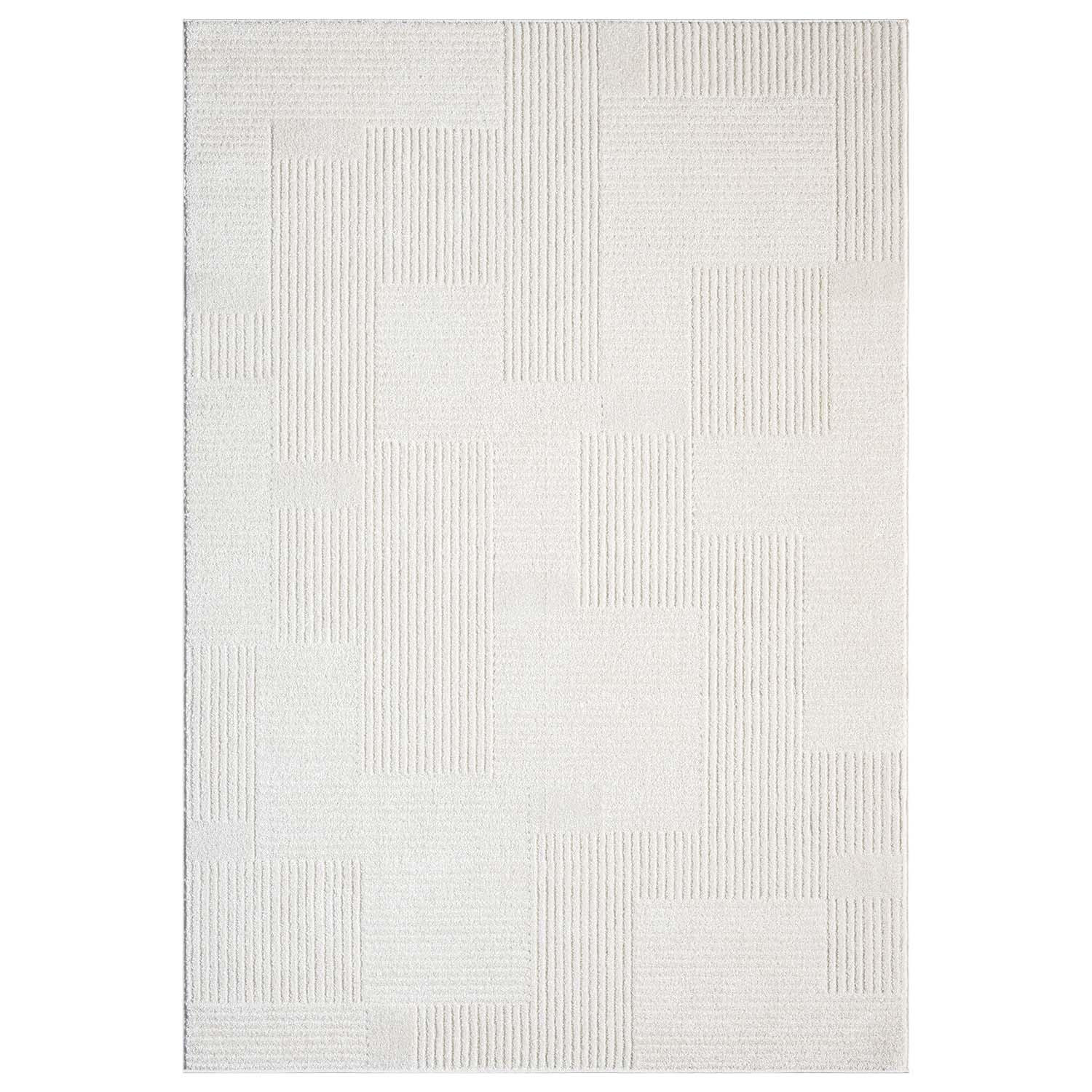 KURZFLOR-TEPPICH Flair 177 Creme 120x170 cm - Creme, Textil (120/170cm) - carpet city