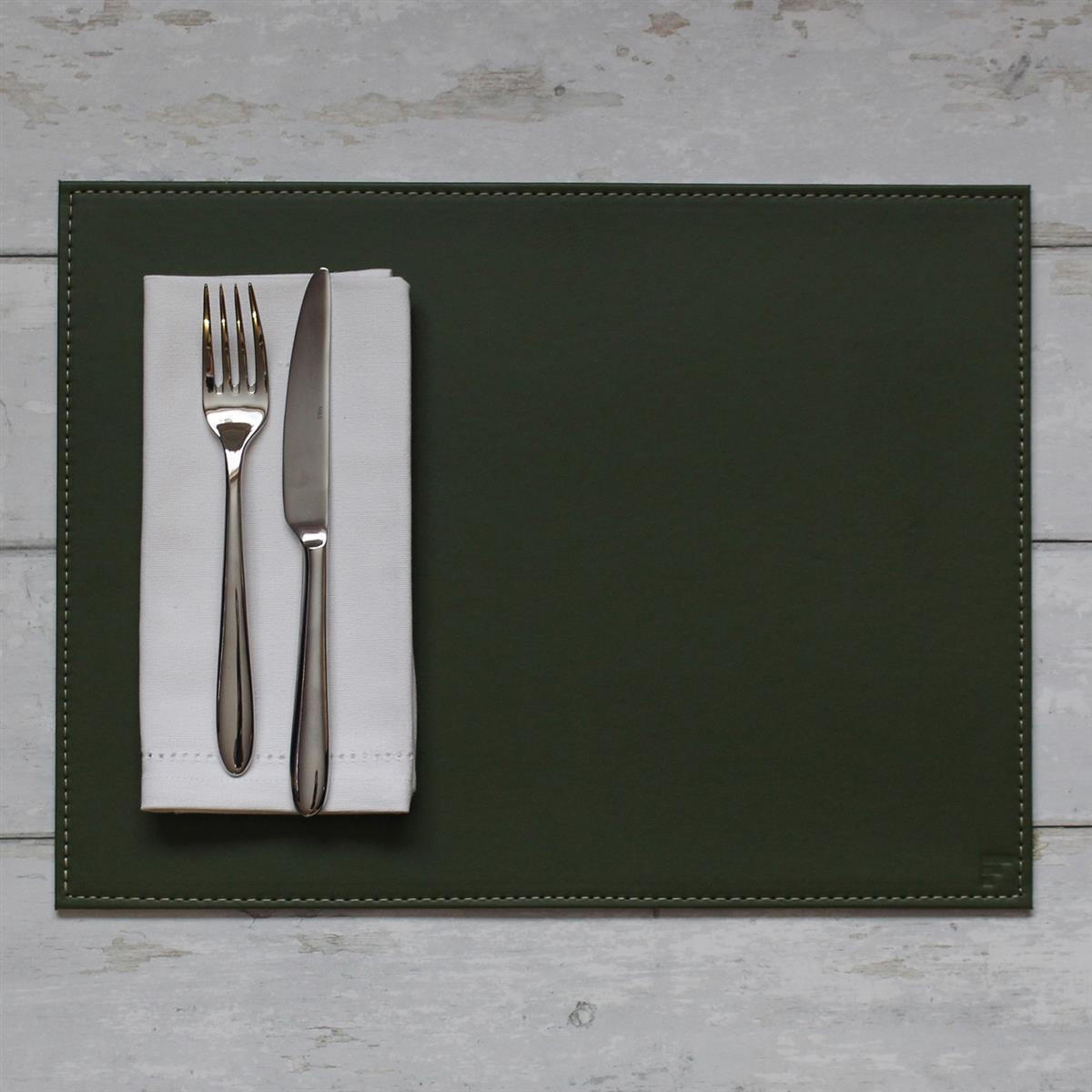 PLATZSET 40 x 30 cm Olive/Elfenbein - Violett, Textil (40/30/0.5cm) - Freeform