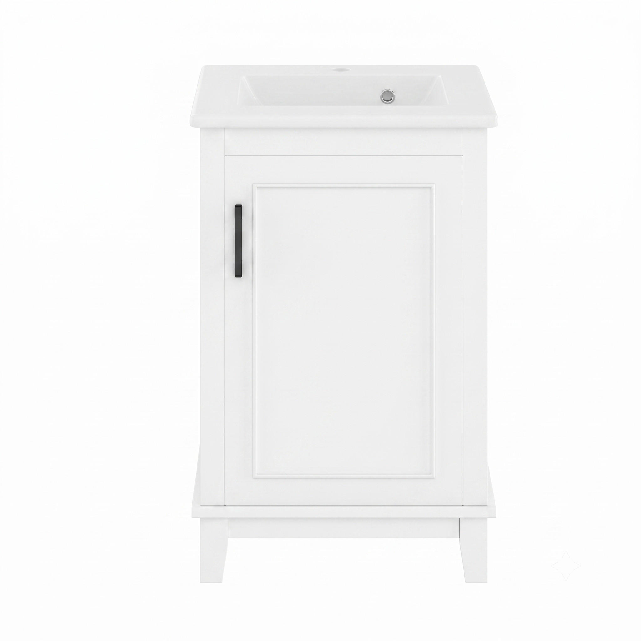 KOUPELNOVÁ SKŘÍŇKA S UMYVADLEM bílá 51 cm, lakovaná - bílá, kompozitní dřevo (51/83/34cm) - Urban Meuble