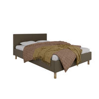 POLSTERBETT ALMORE 140x200cm Elegantes Polsterbett für modernen Wohnstil , ohne matratze, braun - Braun, Holz - Homesy
