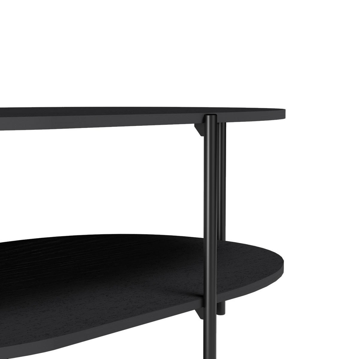 COUCHTISCH Malumi MM-8 Schwarz Paintflow - Schwarz, Holzwerkstoff (65/90/45cm)