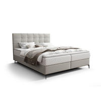 BOXBETT INAO 140x200 mit Matratze H3, Bonell und Topper ARAGON 80 - Hellgrau, Textil (140/200cm) - Bedante