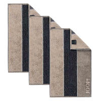 GÄSTETUCH Unisex Signature Lines Braun 3er Pack Baumwolle - Braun, Textil (200/135cm) - Joop!