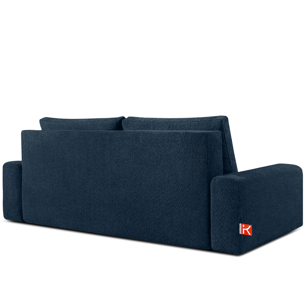 3-SITZER SCHLAFSOFA MOLLIS, Bouclé, Dunkles Marineblau - Dunkelblau, Holz/Holzwerkstoff (250/93/108cm) - KONSIMO®